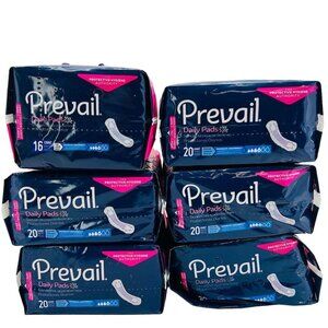 Prevail Daily Pads #4 Apsorptin Level Discreet Bladder Protection 6 Pks 116 Pads